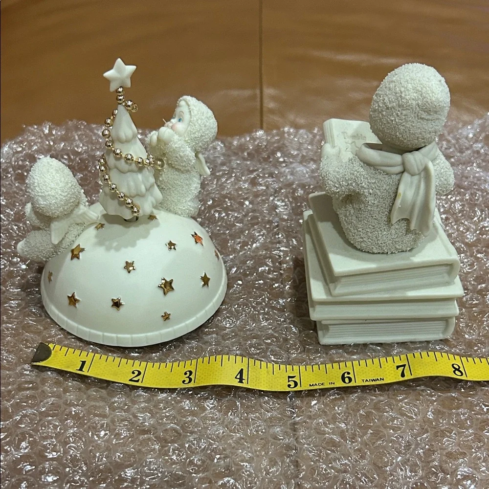 2 Music boxes snow babies. Winter Figurine music boxes Set. - Picture 6 of 6